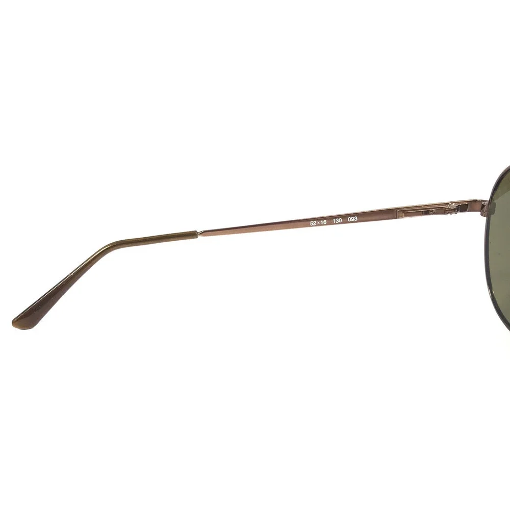 See Sunglasses 7858 093 Polished Brown Aviator Frames with Green Mirrored Lenses